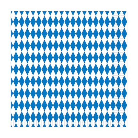 Beistle 6.5" x 6.5" Blue & White Luncheon Napkins, 32ct.